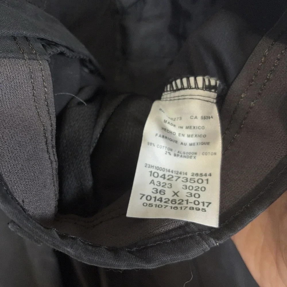 Lee Extreme Comfort Chino Pants Mens 36x30 Black Straight Fit Stretch
